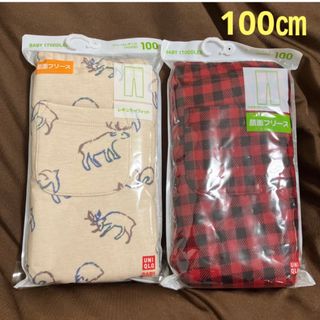 ユニクロ(UNIQLO)の【新品未使用】ユニクロ ベビー フリースレギンス 100 (２枚セット)(パンツ/スパッツ)