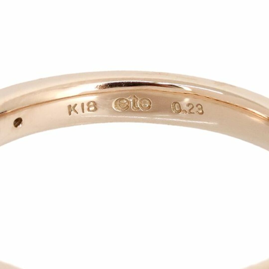 ete(エテ)のエテ ETE リング 指輪 ハーフエタニティリング 約19号 K18PG ピンクゴールド ローズゴールド ブラックダイヤ ダイヤモンド 美品 153-3-1a レディースのアクセサリー(リング(指輪))の商品写真