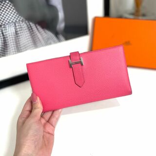 エルメス(Hermes)のエルメス ベアンスフレ エプソン ローズアザレ D刻印(財布)