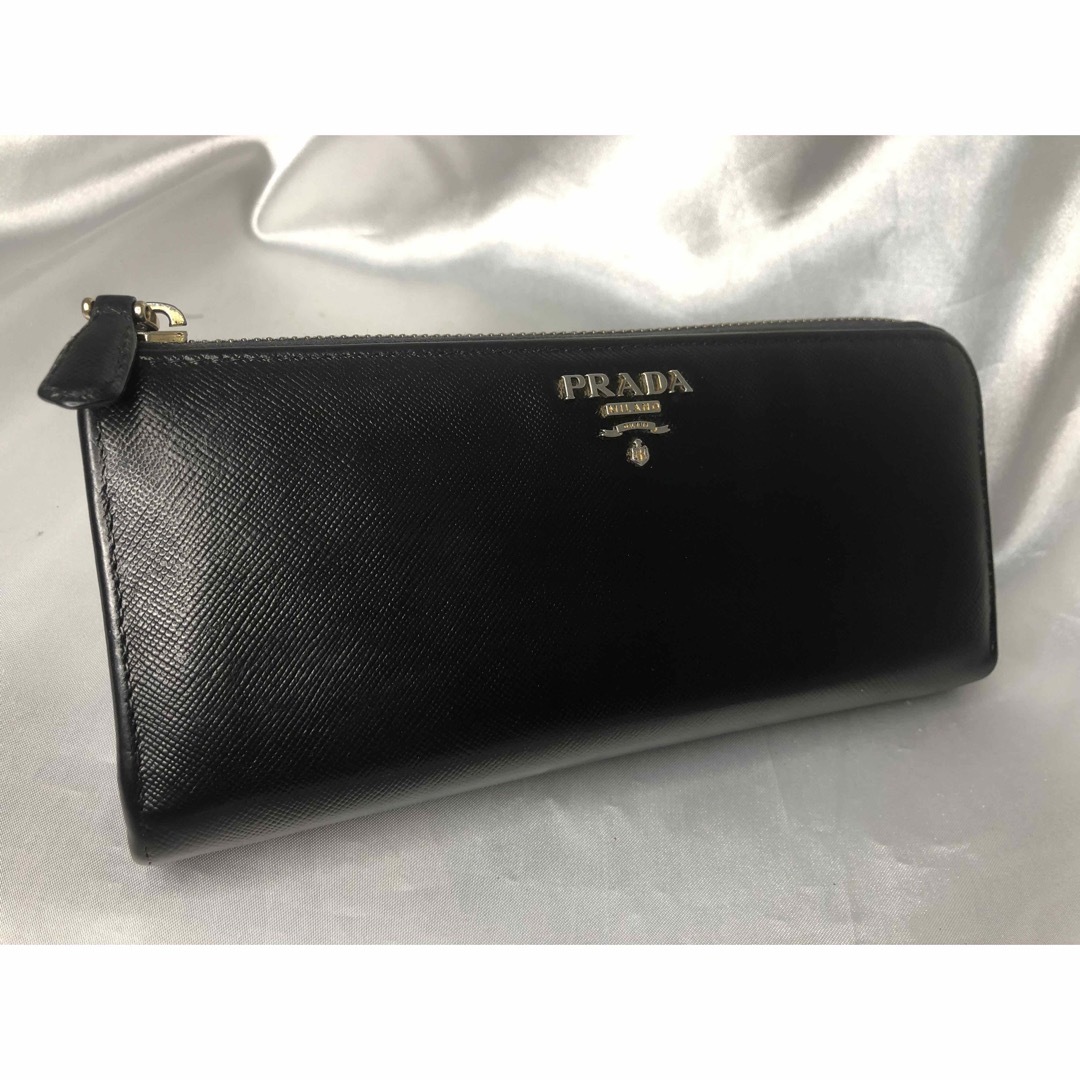 超美品PRADA プラダ 長財布 L字ファスナー　NEROレザー刻印213内側