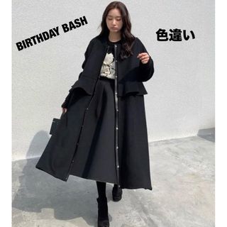 バースデーバッシュ(BIRTHDAY BASH)のBIRTHDAY BASH バースデーバッシュ フリルコート カーキ(ロングコート)