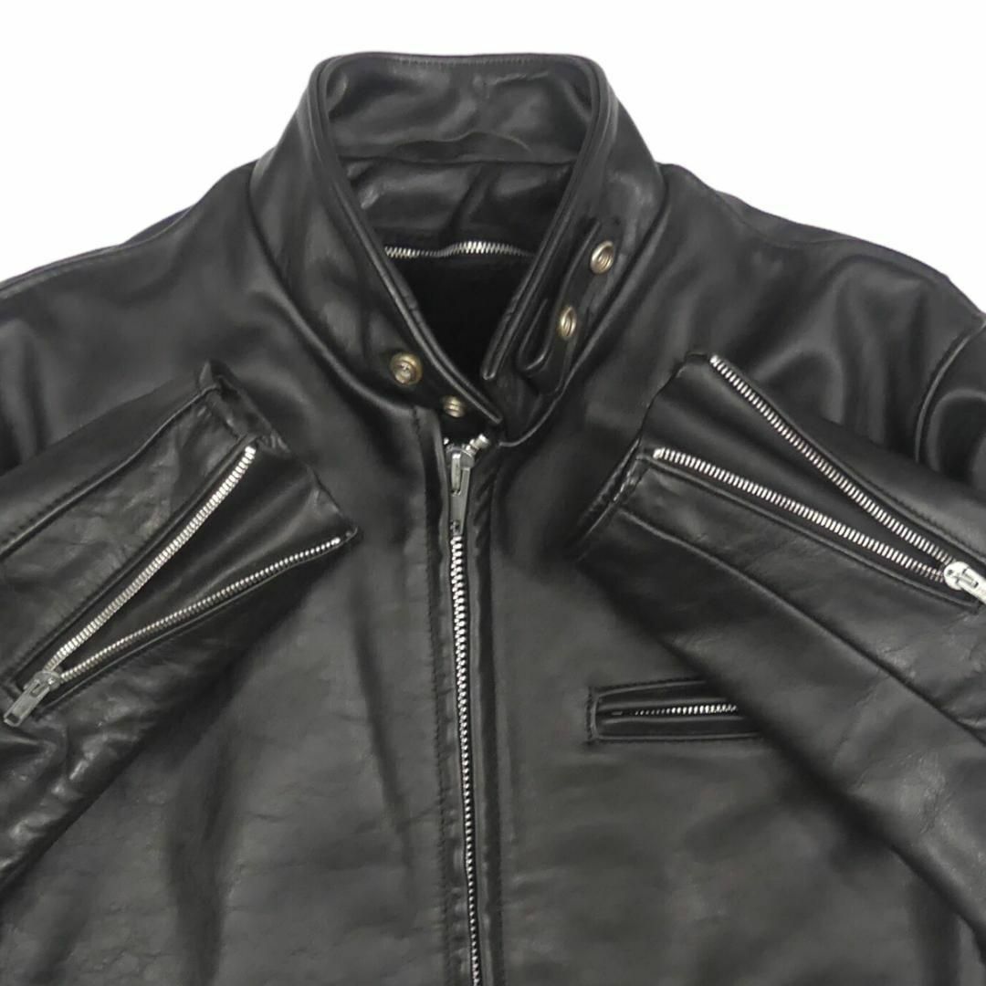 schott(ショット)のSchott ショット 40 ライダースジャケット Lシングル 黒 JJ713 メンズのジャケット/アウター(ライダースジャケット)の商品写真