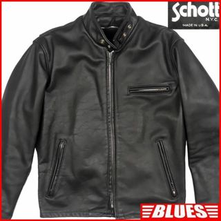 ショット(schott)のSchott ショット 40 ライダースジャケット Lシングル 黒 JJ713(ライダースジャケット)