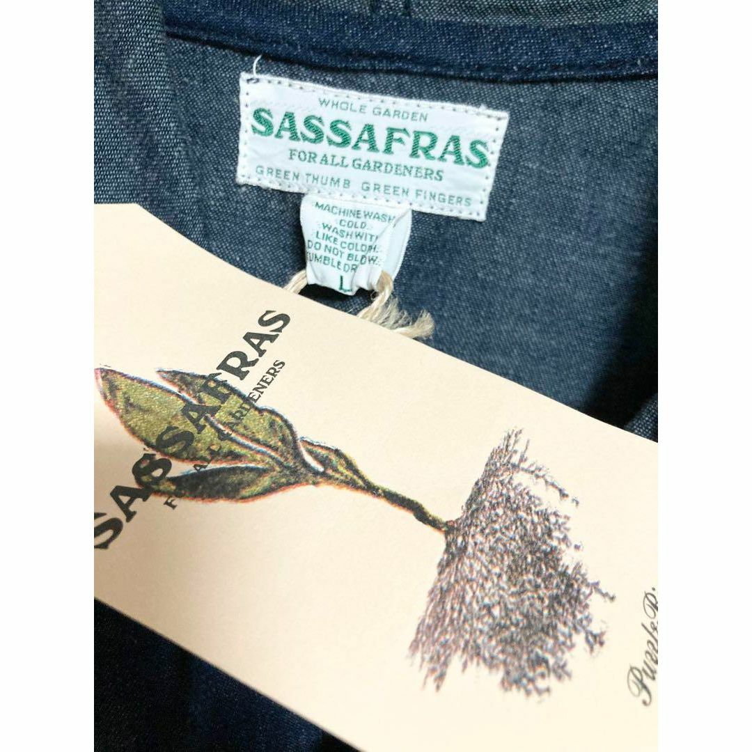 SASSAFRAS - タグ付きLサイズ！SASSAFRAS デニムガーデナー