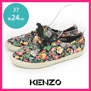 ケンゾー(KENZO)のケンゾー 花柄 フラワー キャンバス レディーススニーカー 37(約24cm)(スニーカー)