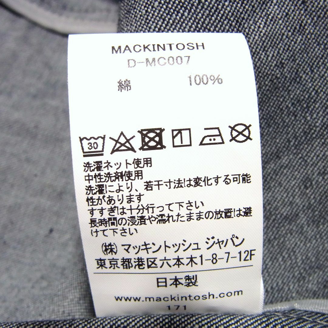 MACKINTOSH(マッキントッシュ)の未使用 MACKINTOSH マッキントッシュ フード デニム コート 34 メンズのジャケット/アウター(その他)の商品写真