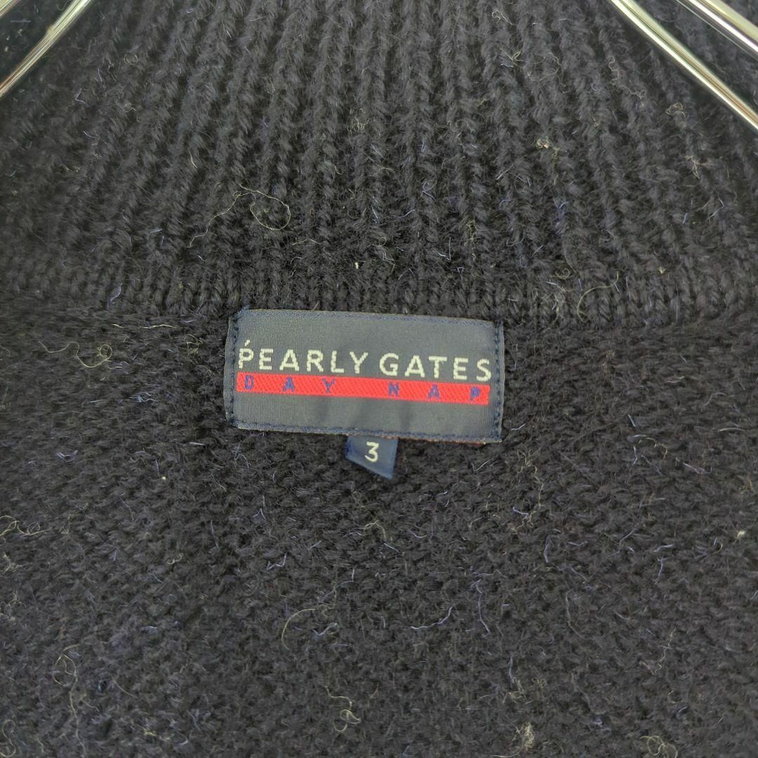 PEARLY GATES(パーリーゲイツ)のPEARLY GATES ジップアップ ニット セーター カーディガン ウール スポーツ/アウトドアのゴルフ(ウエア)の商品写真