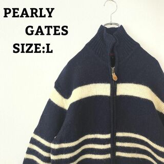 パーリーゲイツ(PEARLY GATES)のPEARLY GATES ジップアップ ニット セーター カーディガン ウール(ウエア)