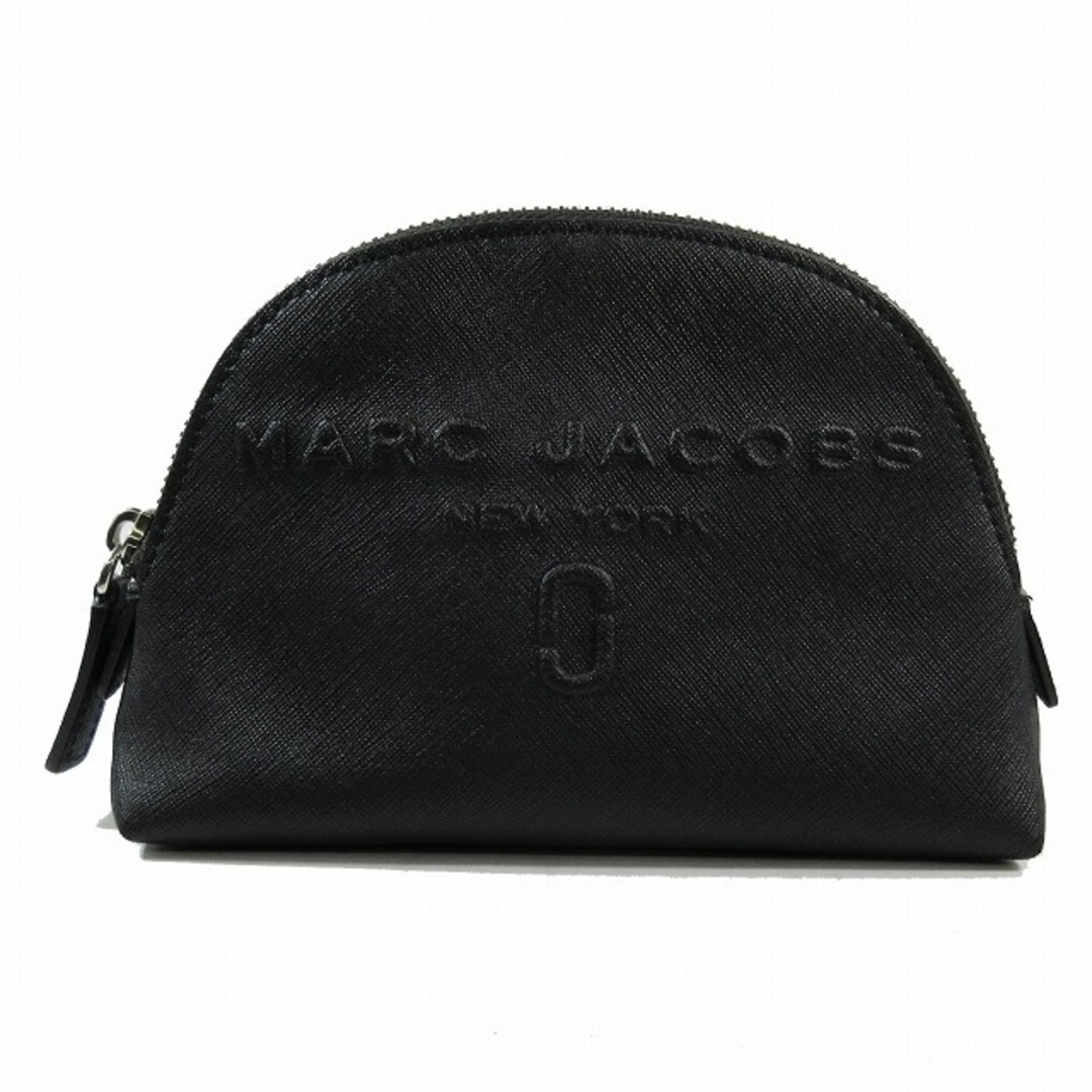 ファッション小物マークジェイコブス MARC JACOBS メイクポーチ 小物入れ レザー 黒