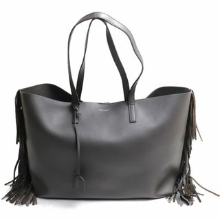 サンローラン(Saint Laurent)のSAINT LAURENT サンローラン サックショッピング フリンジ トート トートバッグ グレー 410666 レディース【中古】(トートバッグ)