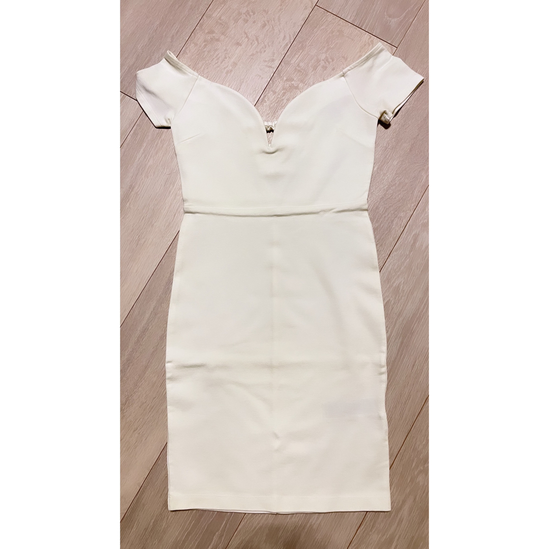 白タイトドレス/ホワイトタイトドレス レディースのワンピース(ミニワンピース)の商品写真