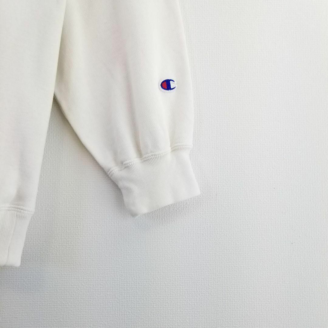 Champion(チャンピオン)のチャンピオン パーカー リバースウィーブ L ホワイト 白 刺繍ロゴ ゆるだぼ メンズのトップス(パーカー)の商品写真