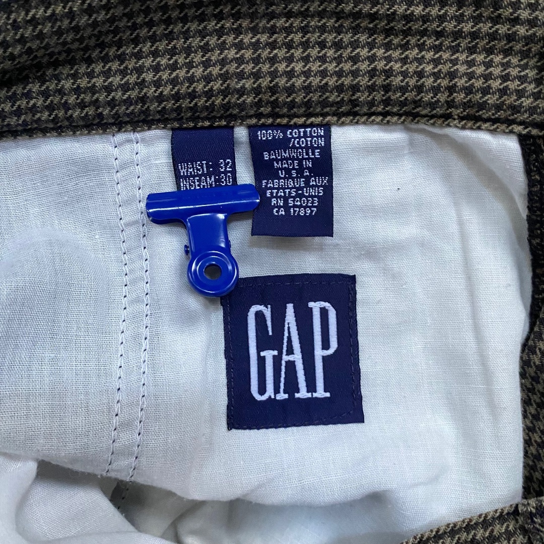 GAP(ギャップ)の90s oldGAP オールドギャップ 千鳥格子柄スラックス USA製 32w メンズのパンツ(スラックス)の商品写真