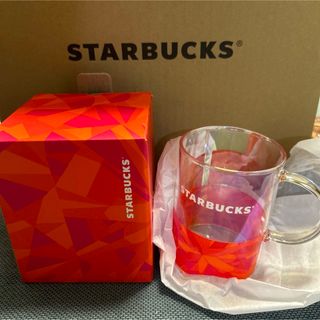 スターバックスコーヒー(Starbucks Coffee)のスタバ　耐熱グラスマグJOYFUL355ml(グラス/カップ)