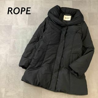 ロペ(ROPE’)のROPE ロペ ショールカラー ダウンコート ブラック 38(ダウンジャケット)