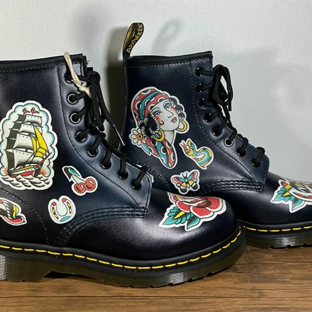 美品 Dr.Martens 1460 CHRIS コラボ タトゥー 紺 UK4