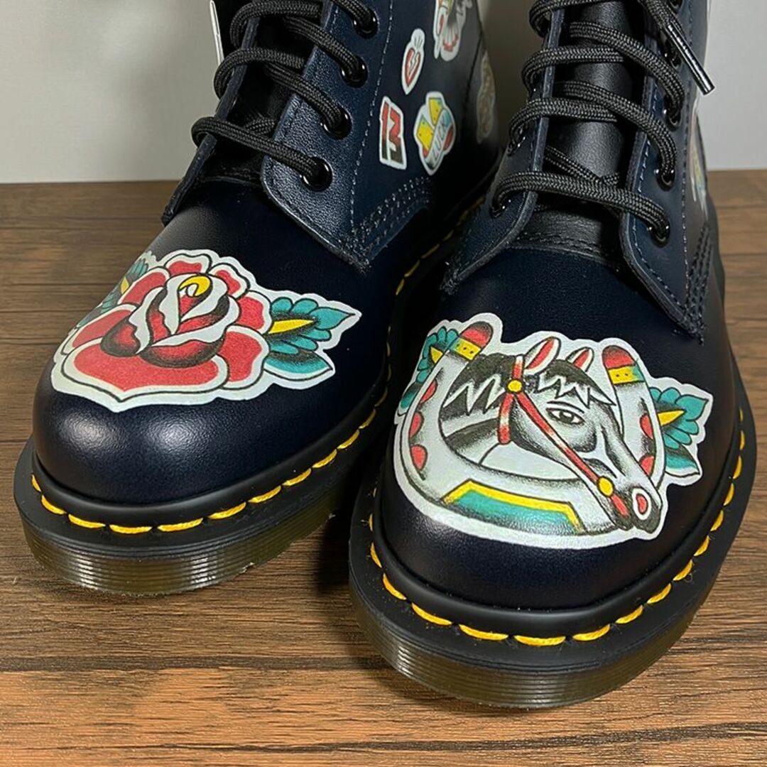 美品 Dr.Martens 1460 CHRIS コラボ タトゥー 紺 UK4