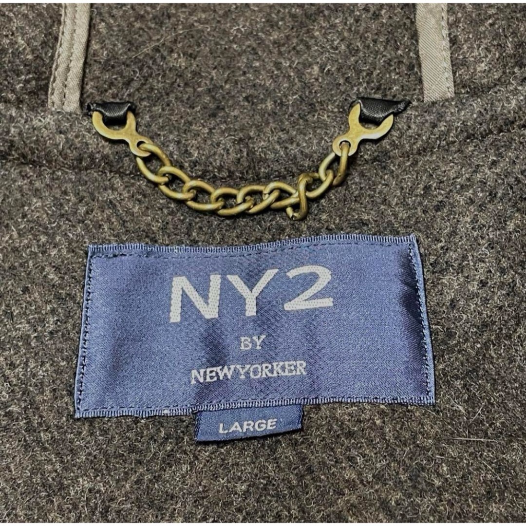NEWYORKER(ニューヨーカー)のNY2 BY NEWYORKER ロングダッフルコート　アンゴラ混　ヘリンボーン メンズのジャケット/アウター(ダッフルコート)の商品写真