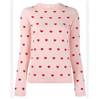 レッドヴァレンティノ(RED VALENTINO)の＜RED VALENTINO＞ハート プリント クルーネック セーター(ニット/セーター)