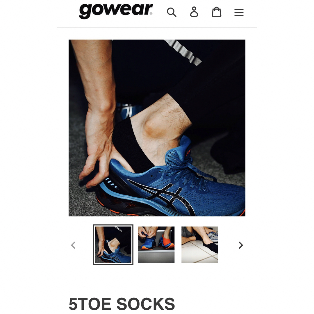 gowear メンズ5本指スポーツソックス　3組セット　メンズソックス　男性靴下 メンズのレッグウェア(ソックス)の商品写真