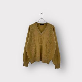 RAIKA ライカ 長袖セーター ニット Vネック ベージュ系 サイズL RAIKA ライカ 長袖セーター ニット Vネック ベージュ系 サイズL