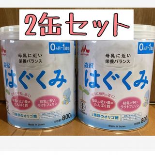 モリナガニュウギョウ(森永乳業)の森永　はぐくみ　粉ミルク　800g 2缶セット(その他)