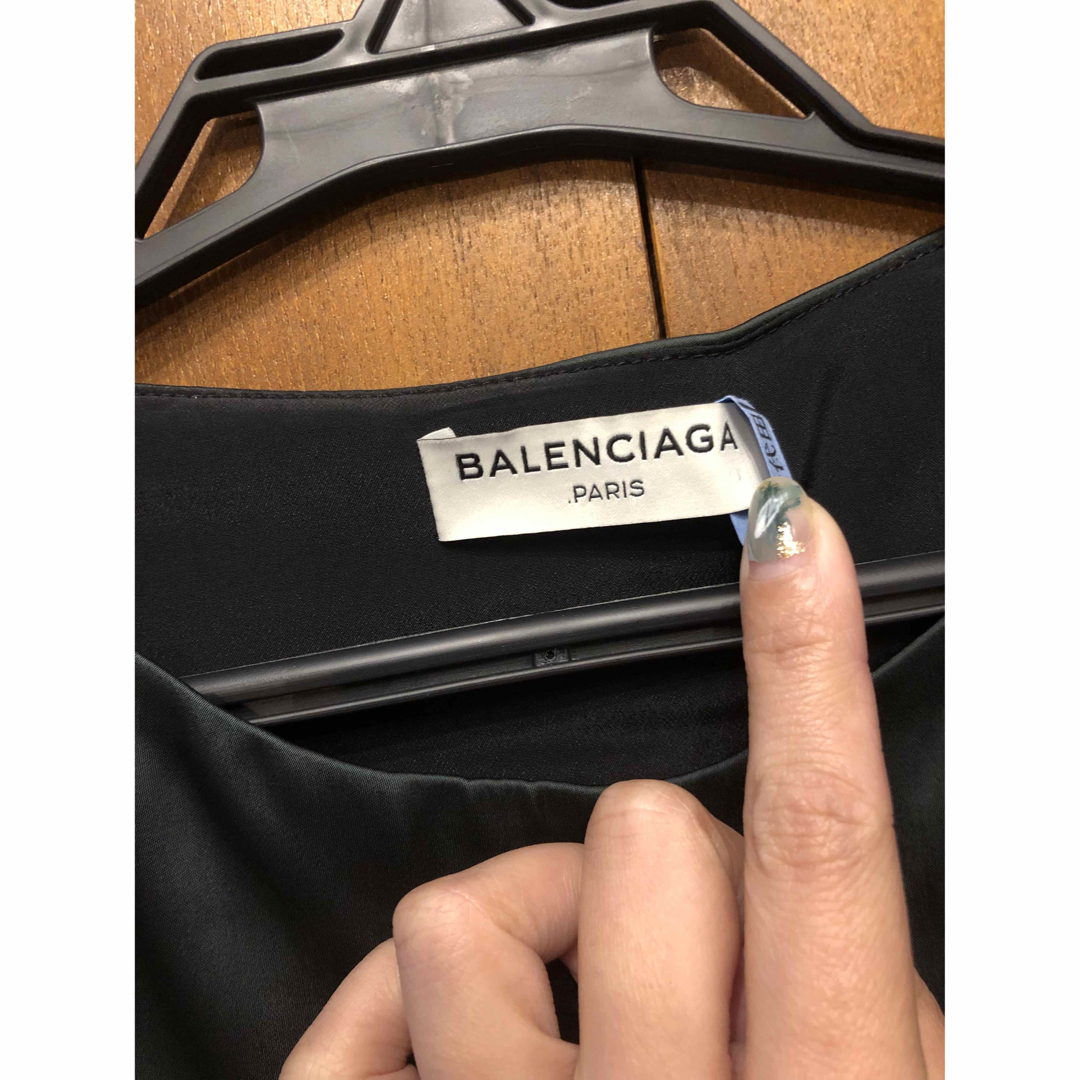 Balenciaga(バレンシアガ)のバレンシアガ BALENCIAGA ワンピース ブラック　36 Sサイズ　結婚式 レディースのワンピース(ひざ丈ワンピース)の商品写真