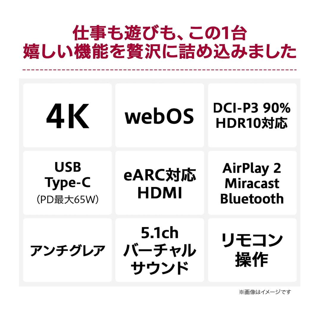 LG Electronics(エルジーエレクトロニクス)のLG 32SQ780S-W SMART Monitor 31.5型 4K 送料込 スマホ/家電/カメラのPC/タブレット(ディスプレイ)の商品写真