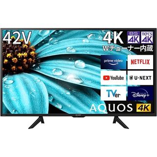 シャープ(SHARP)のシャープ AQUOS 4T-C42DJ1 4K液晶テレビ 42V型(テレビ)