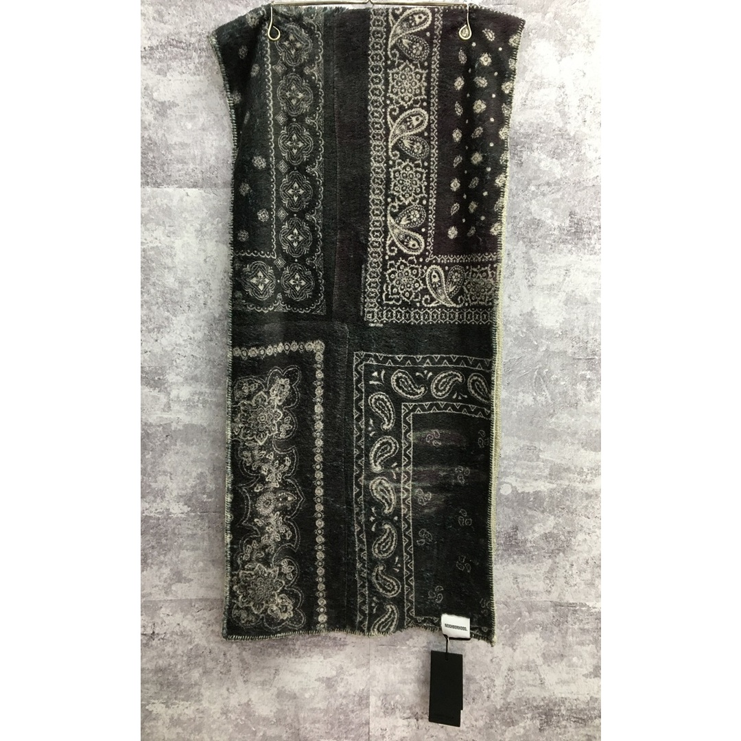 NEIGHBORHOOD BANDANA PATTERN FLEECE MUFFLER BLACK ネイバーフッド バンダナ フリースマフラー【3434-004】メンズ