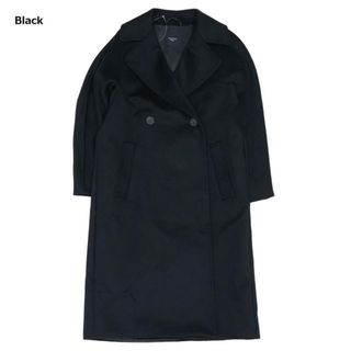 ウィークエンドマックスマーラ(Weekend Max Mara)のWEEKEND MAX MARA ウィークエンド マックスマーラ RESINA ウール ブロード ダブルブレスト コート  Black(ロングコート)