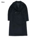 WEEKEND MAX MARA ウィークエンド マックスマーラ RESINA ウール ブロード ダブルブレスト コート  Black