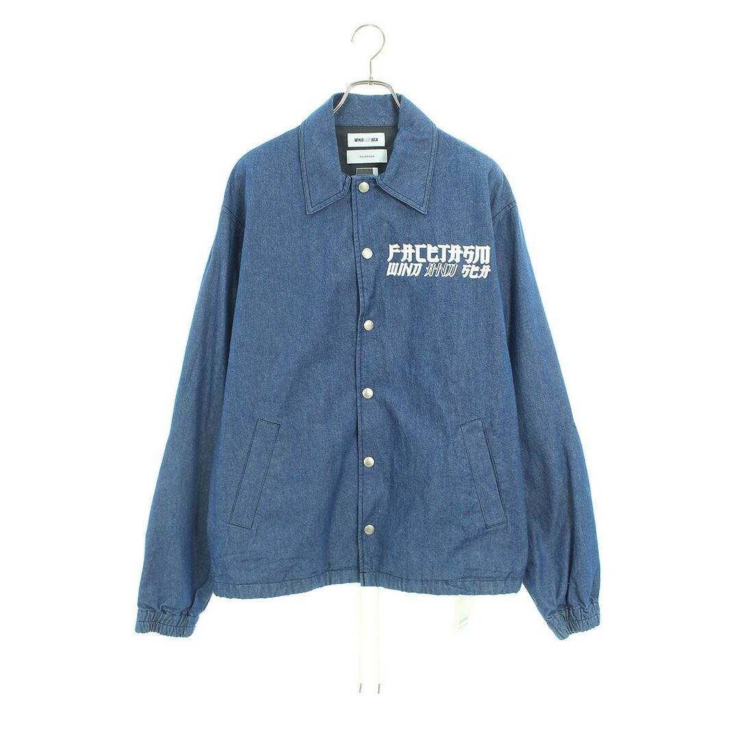 ウィンダンシー ×ファセッタズム FACETASM  RIB DENIM COACH JACKET WDS-JK-U01 バックロゴコーチジャケットブルゾン メンズ 4メンズ