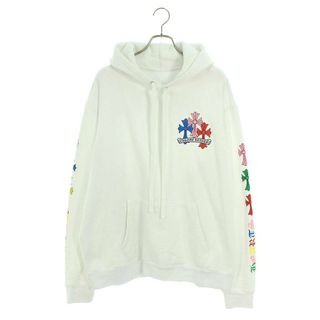 クロムハーツ(Chrome Hearts)のクロムハーツ  MLTCOL CEM CRS HD PLVR L マルチカラーセメタリープリントプルオーバーパーカー メンズ L(パーカー)