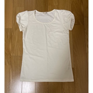 レディース　半袖　シャツ シンプル　オフホワイト(シャツ/ブラウス(半袖/袖なし))