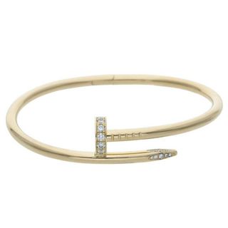 カルティエ(Cartier)のカルティエ  新型 JUSTE UN CLOU BRACELET DIA K18YGジュストアンクルハーフダイヤブレスレット メンズ 17(ブレスレット)