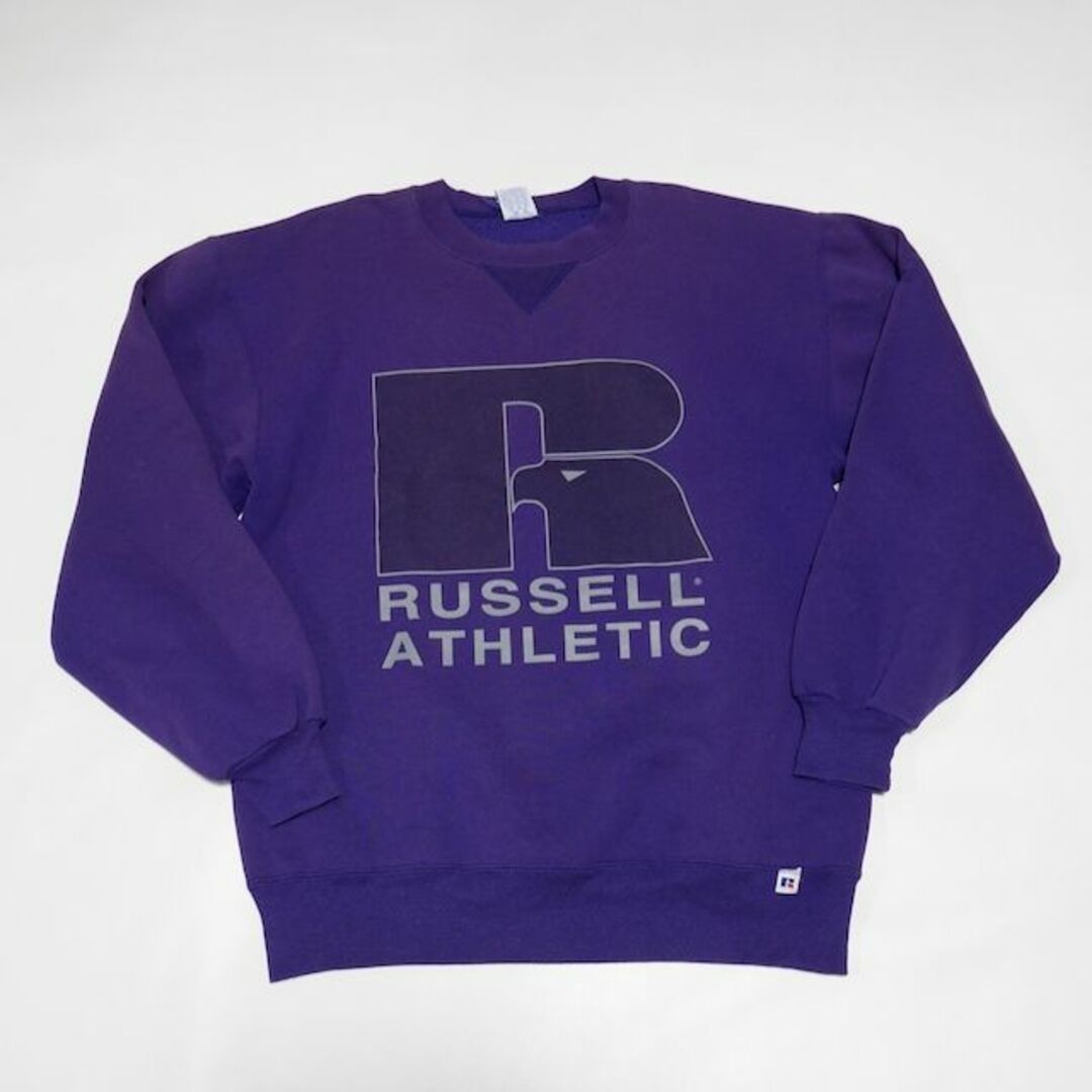 Russell Athletic(ラッセルアスレティック)のUSA製 90s RUSSELL ビッグロゴプリント 前Vスウェット メンズのトップス(スウェット)の商品写真