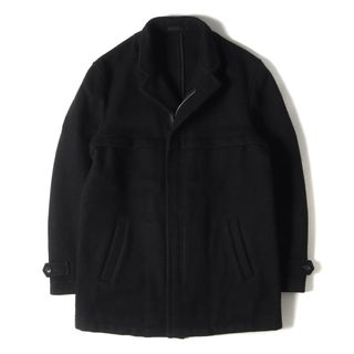 コムデギャルソン(COMME des GARCONS)のCOMME des GARCONS コムデギャルソン 99AW ショートカラー ウール ナイロン メルトン 縮絨 ダブルジップ ジャケット アウター ブルゾン ハーフ コート HOMME オム 田中オム アーカイブ 名作 90s ブラック 日本製 【メンズ】【中古】(その他)