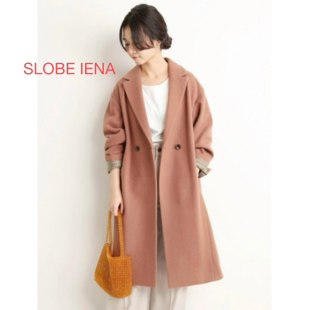 SLOBE IENA(スローブイエナ)の【美品】SLOBE IENA SUPER100シングル モッサダブルコート♪ レディースのジャケット/アウター(チェスターコート)の商品写真