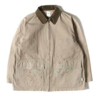 アンダーカバー(UNDERCOVER)のUNDERCOVER アンダーカバー ジャケット サイズ:M 00s NGAP ペイント加工 マルチポケット ワーク ジャケット ベージュ 00年代 アーカイブ アウター ブルゾン コート【メンズ】【中古】(その他)