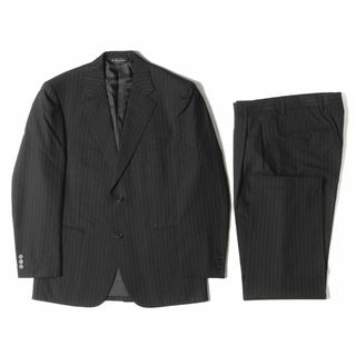 美品 BROOKS BROTHERS ブルックスブラザーズ カシミア ウール ストライプ 2B テーラード ジャケット ツータック スラックス パンツ  / セットアップ スーツ グレー 36 / 30 ブランド ベーシック【メンズ】【中古】