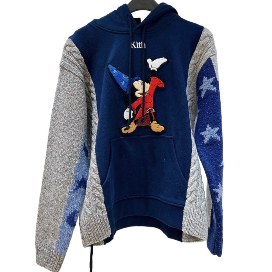 KITH　×Disney Adam　ニット切替パーカー KH2403-115 コットン メンズ パーカー約54cm身幅