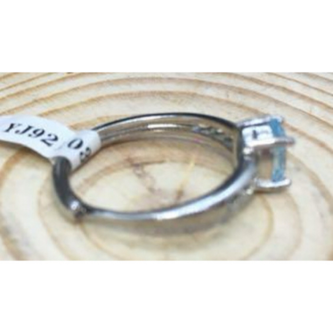 925銀戒子 リング　青いトパ石象嵌 レディースのアクセサリー(リング(指輪))の商品写真