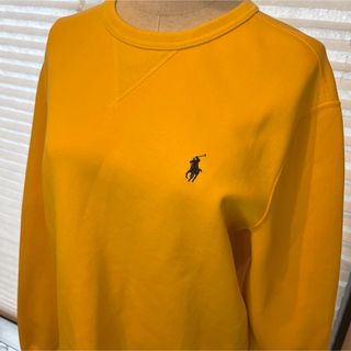 ポロラルフローレン(POLO RALPH LAUREN)の【ほぼ未使用】ポロ　ラルフローレン　スゥエット　ガゼット　現行　イエロー　M(トレーナー/スウェット)