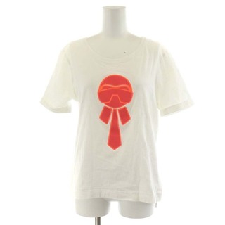 フェンディ(FENDI)のフェンディ カールラガーフェルド Tシャツ カットソー 半袖 40 M 白(Tシャツ(半袖/袖なし))