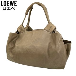 ロエベ(LOEWE)の✨良品　LOEWE ロエベ　ハンドバッグ　ナッパアイレ　アナグラム　ベージュ(ハンドバッグ)