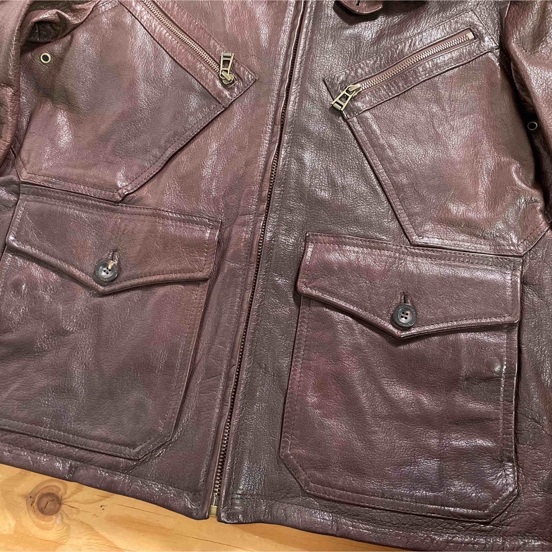 BELSTAFF(ベルスタッフ)の定価20万☆未使用☆BELSTAFF レザーフライトジャケット ブラウン/48 メンズのジャケット/アウター(レザージャケット)の商品写真