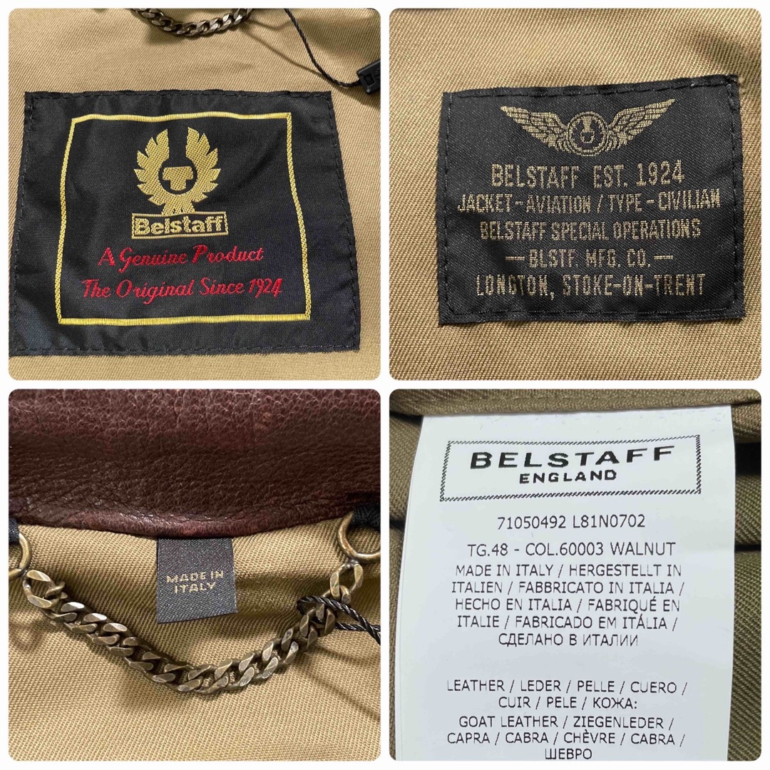 BELSTAFF(ベルスタッフ)の定価20万☆未使用☆BELSTAFF レザーフライトジャケット ブラウン/48 メンズのジャケット/アウター(レザージャケット)の商品写真