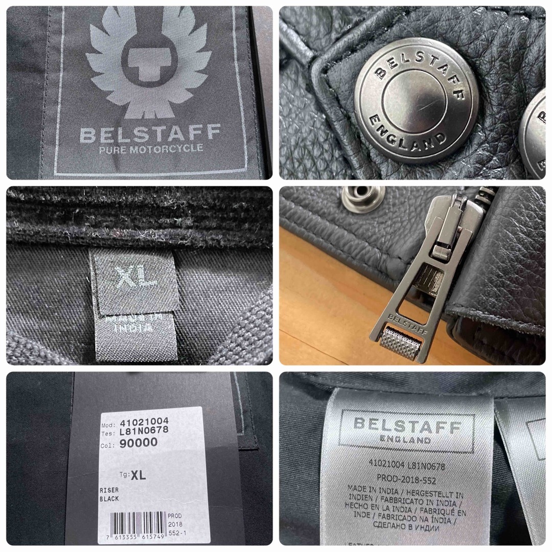 BELSTAFF(ベルスタッフ)の☆未使用☆BELSTAFF ベルスタッフ レザージャケット ブラック/XL メンズのジャケット/アウター(レザージャケット)の商品写真
