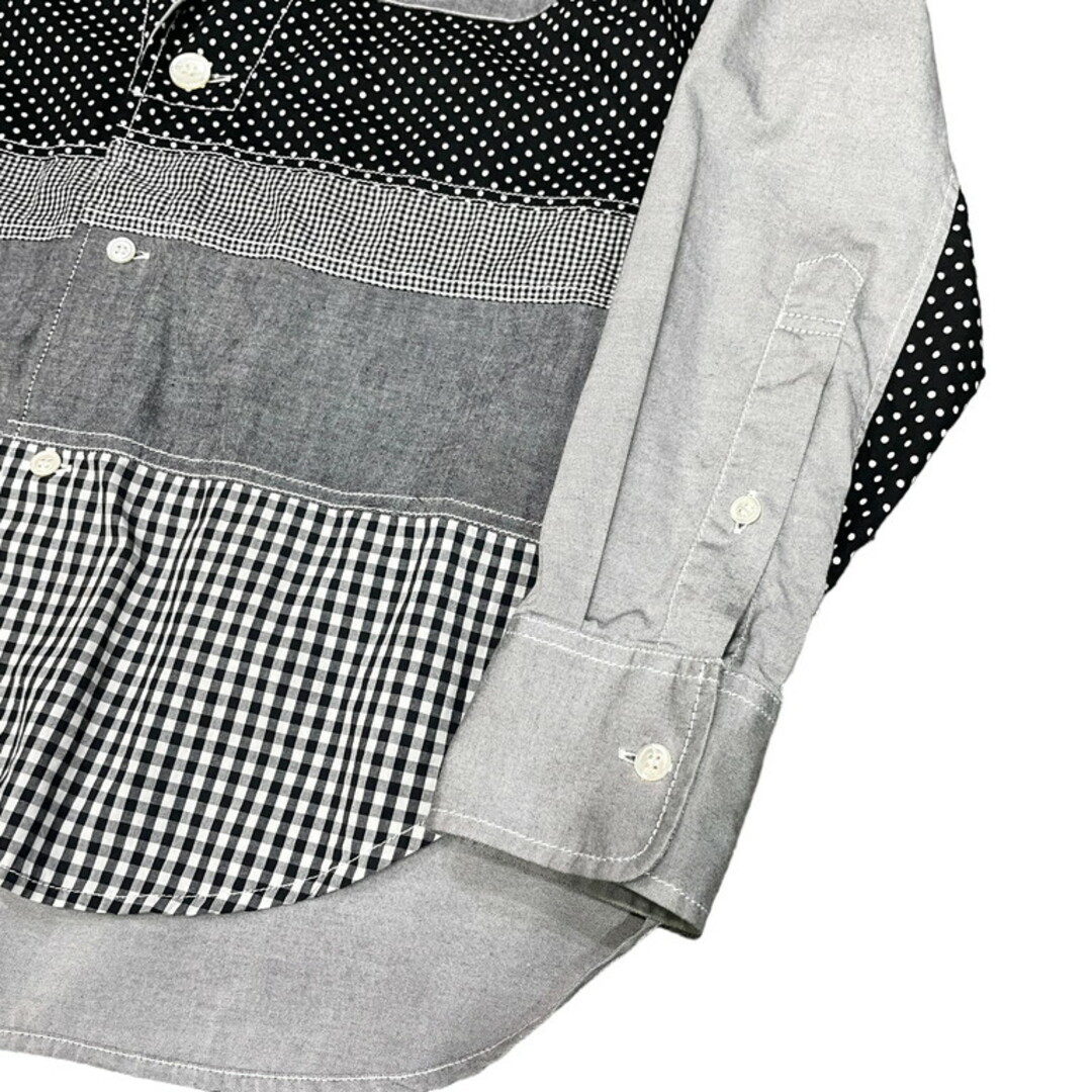 GANRYU(ガンリュウ)のGANRYU 14SS ドットチェックプリントシャツドッキングテーラードジャケット AD2013 Archive ガンリュウ コムデギャルソン メンズのトップス(シャツ)の商品写真